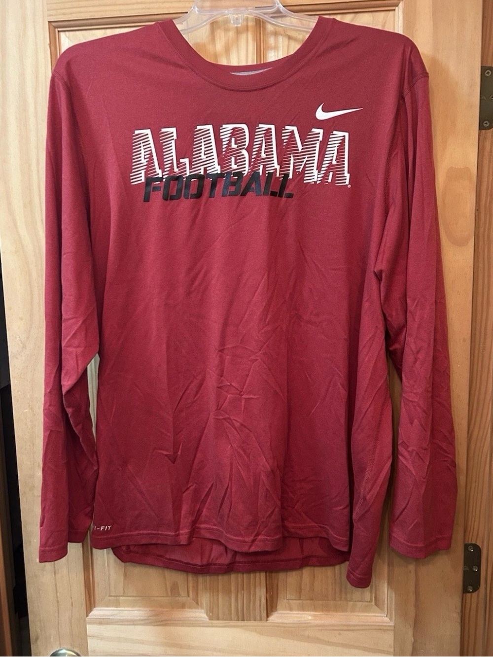 Nike Crimson Alabama Football Long Sleeve Tee